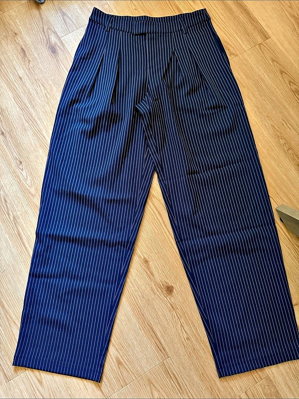 Urban Outfitters Pinstripe Wide Leg Pants in Blue Size XXS